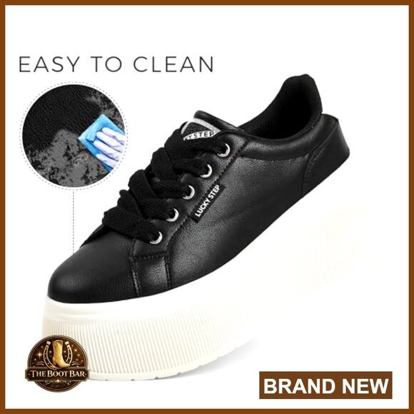 Platform Sneakers Wedge Canvas Casual Low Top Retro Walking Shoes - Picture 3 of 7